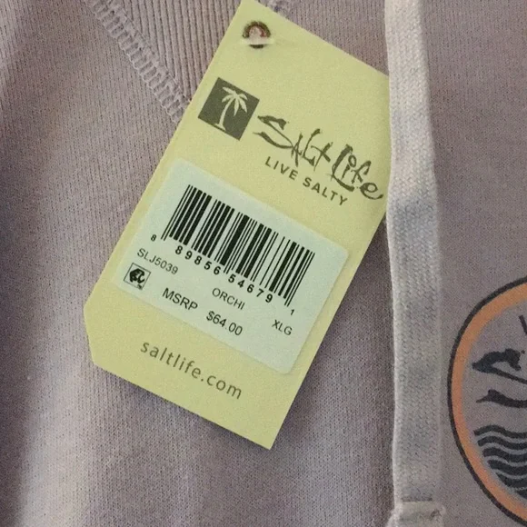 Salt Life purple Hoodie with Logo - Picture 3 of 4